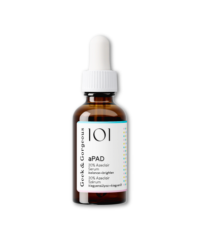 Bottle of Geek & Gorgeous aPAD Azelaic Acid Derivative Serum